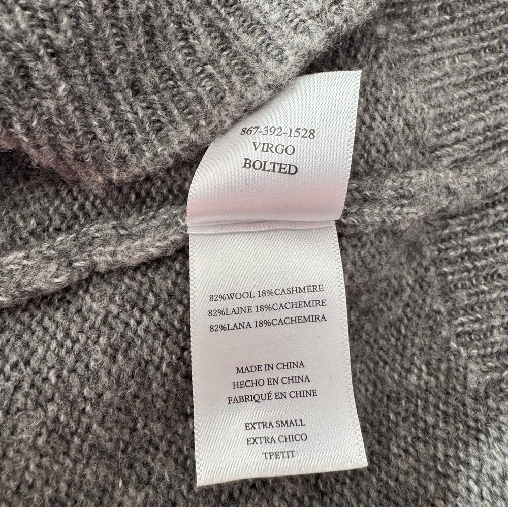 Rails Cashmere Soft Wool Blend Lightning Bolt Gray Sweater Luxury Soft Size XS - Picture 9 of 9